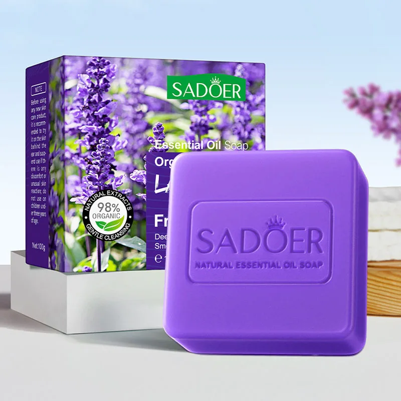 Lavender Essential Oil Soap Moisturize Control Oil and Clean Soap Prevent Dry Skin Hydrating and Moisturizing Product Body Care