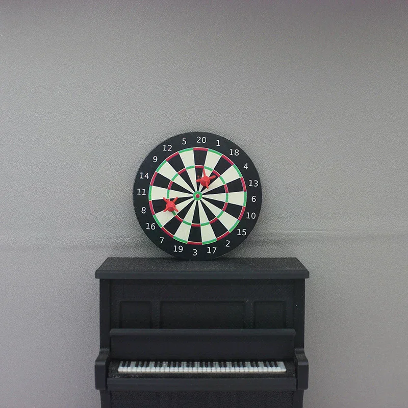 2Set Poppenhuis Miniatuur Magnetische 2 Dart Sport Speelset Ornament Miniatuur Dart Sport Model Thuis Outdoor Scène Accessoires