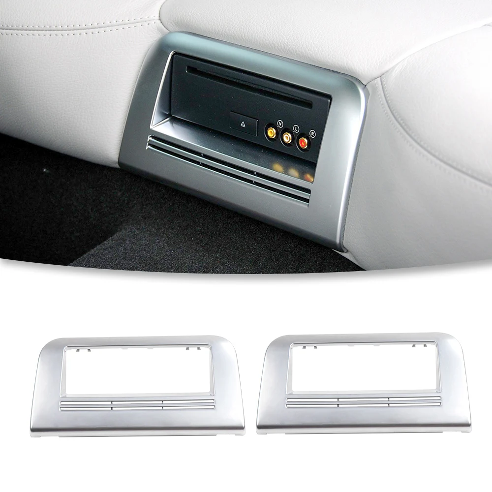21284600277J22 Rear Seat CD Player DVD Chrome Cover Frame For Benz E Class W212 2009-2015 Car Rear Operating Unit Trim Panel