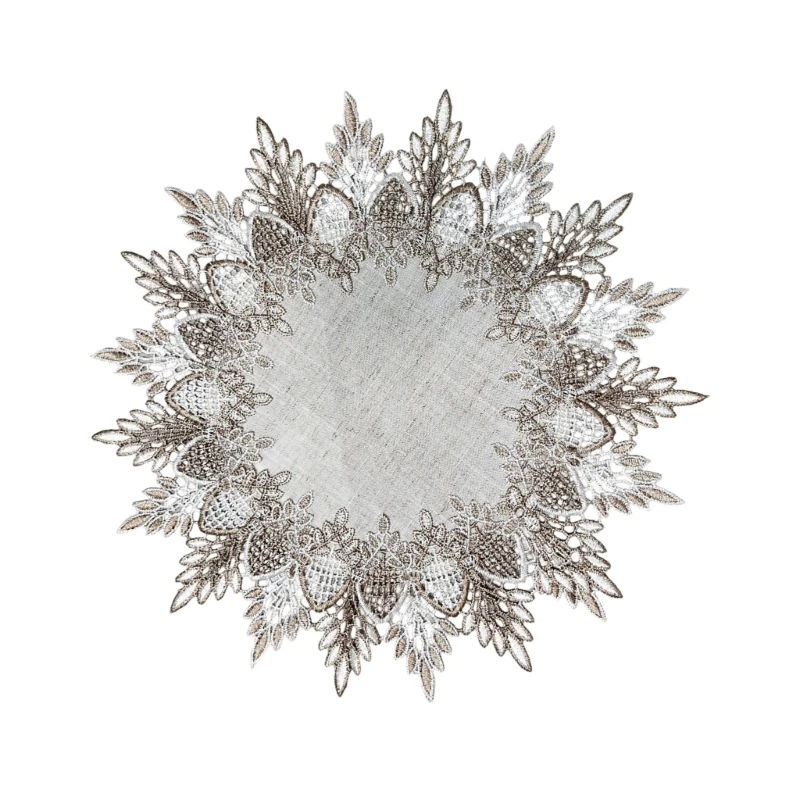 

Decorative Lace Table Cover Polyester Fiber Safe for Kids Pet Easy Maintenance for Daily Use