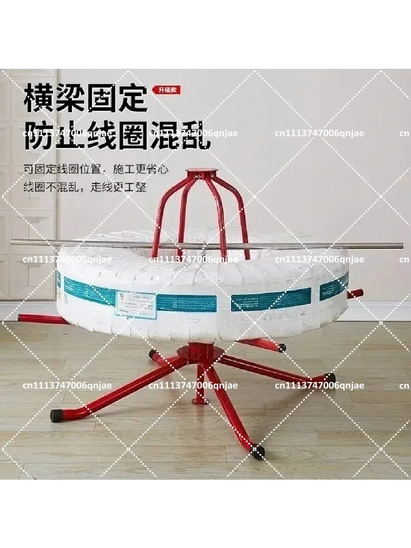 Geothermal Floor Heating Pipe Retractor Coil with Damping Double Bearing - PE Pipe Laying Tool for Construction