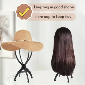 3 개 PCS 내구성 접이식 가발은 단색 가발을위한 스탠드 - 안정된 헤어 클립 및 디스플레이 도구, 헤어 확장 홀더 8 최고의 판매 헤어 브레이딩 랙 - № 8