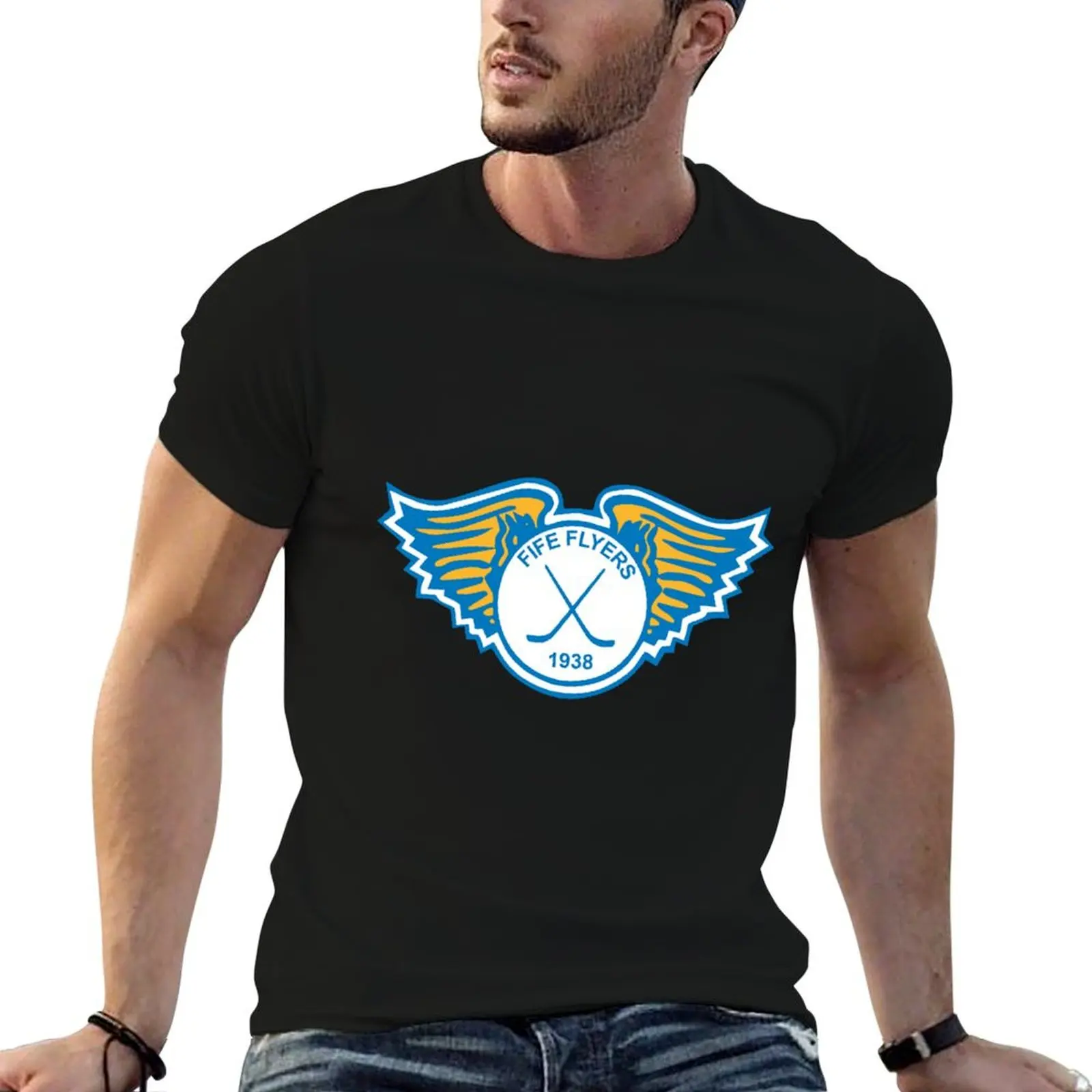 

Fife Flyers Hockey Logo T-Shirt t shirts for man graphic funny t shirts cotton 100% T-Shirt