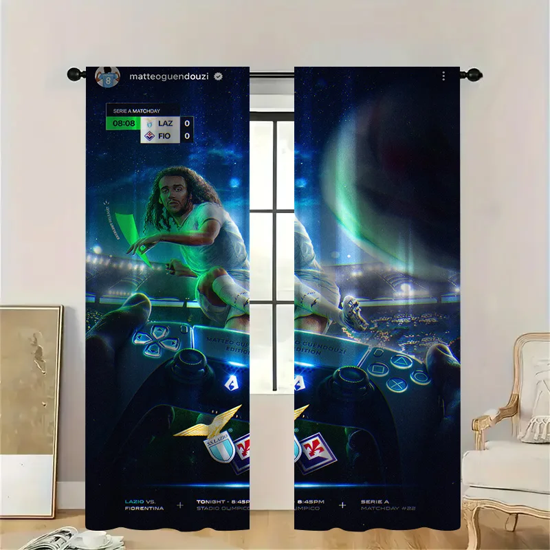 

3D-печатные шторы по индивидуальному заказу с тематикой видеоигр для украшения гостиной, идеальная идея подарка (No 180 x W245 см)