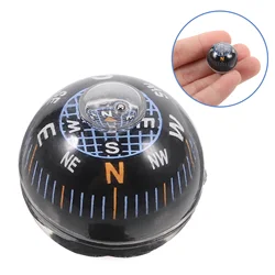 Black Guide Ball Spherical Compass Durable Plastic Kids Compass Watch Automotive Dashboard Mini Car Motorcycle Small