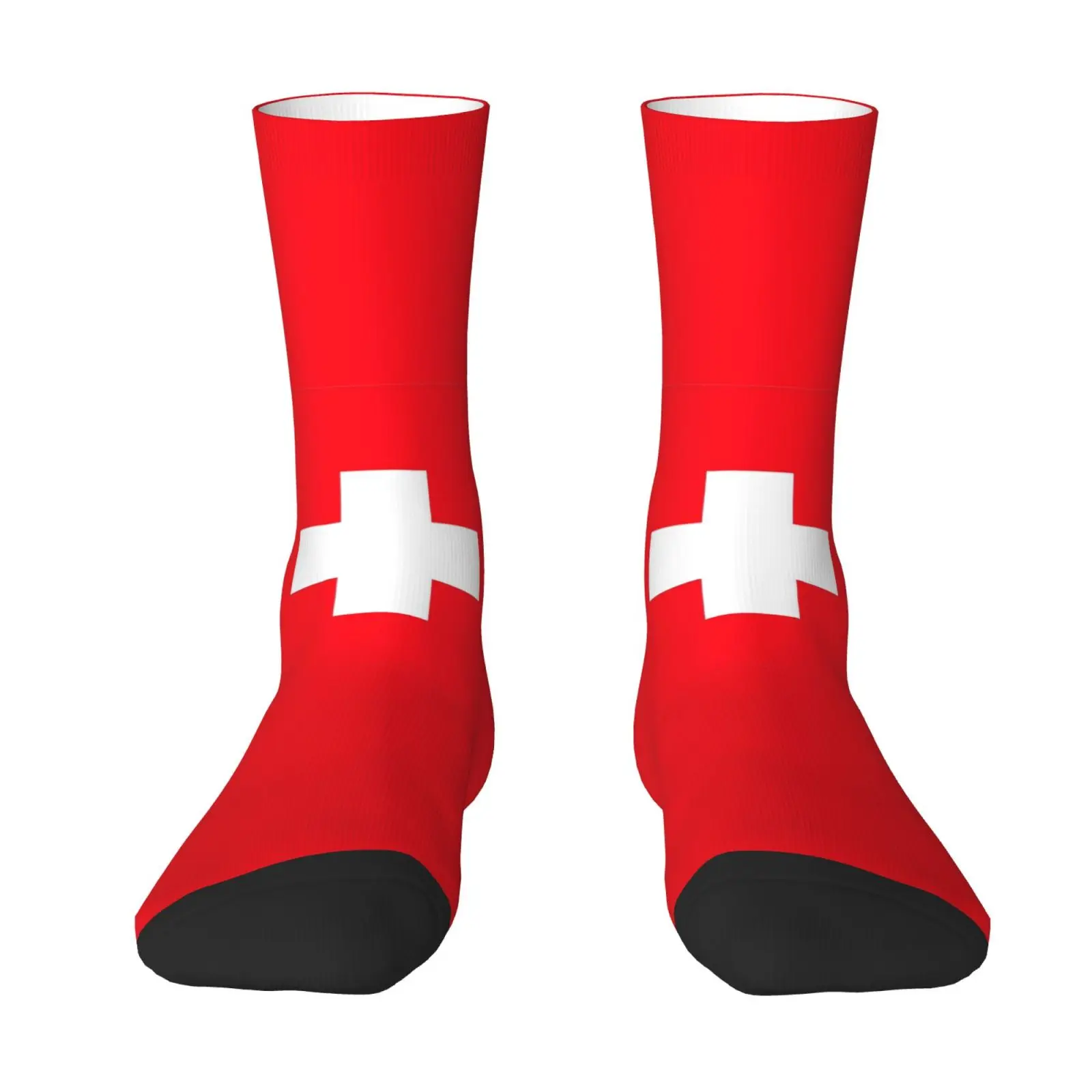 

Flag of Switzerland Pattern Socks Street Hip Hop Personality Trend Socks Accessories Soft Breathable Casual Outdoor