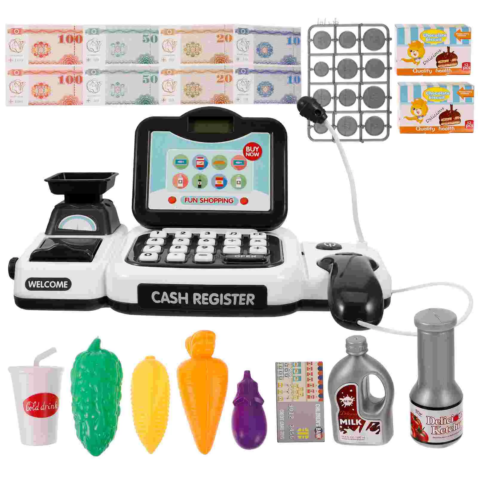 Cash Register Toy Kid's Multipurpose Toddler Toys Gift Calculator Emulation Plastic Children's Birthday Model Baby