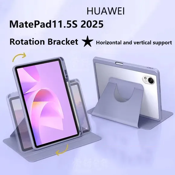 

Rotating Case For Huawei MatePad 11.5 2025 11.5 S Air 11.5 11 PaperMatte Pro 11 SE 10.4 Acrylic Cover With Pen Slot
