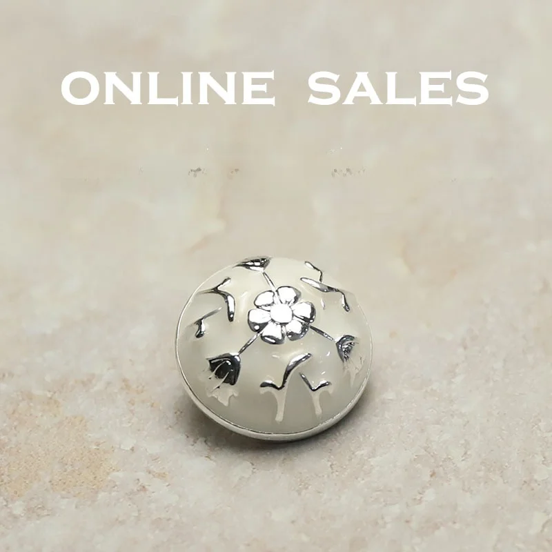 

YesArt Silver Alloy Double Sided Nubu Flower Decorative Buttons Women's Outerwear Clothing Fasteners round ape Faionable