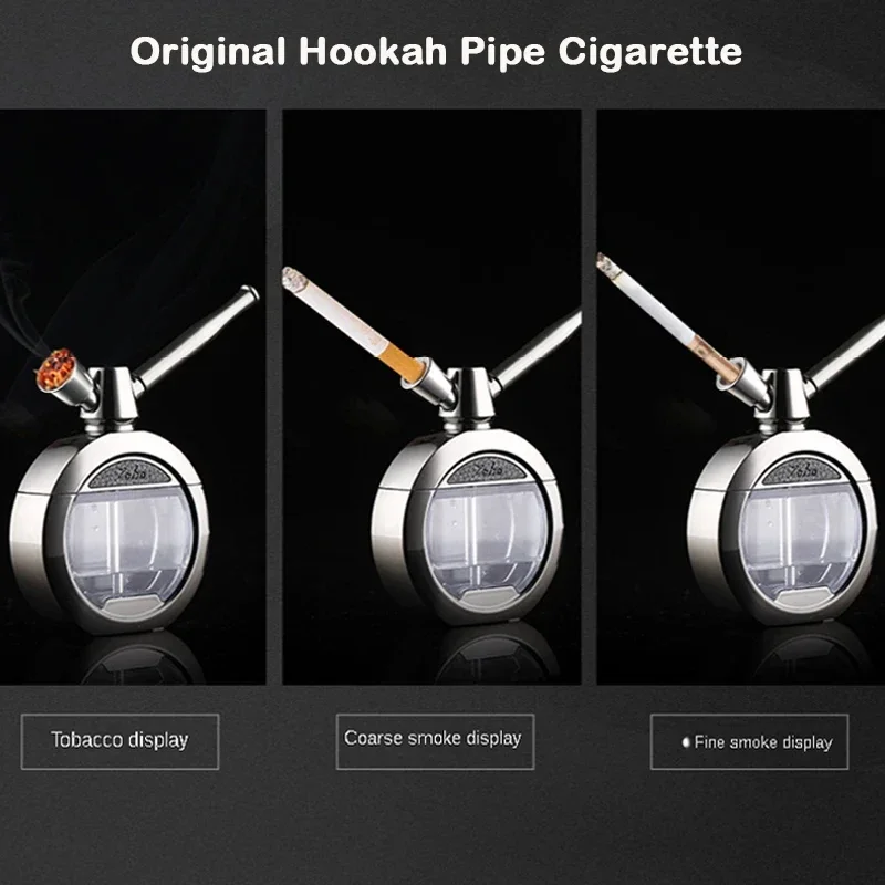 WE PUFF Double Filter Water Smoking Pipe High Qulity Zinc Alloy Hookah Set Men and Women Use Dry Herb Grass Tobacco Pipes Kit