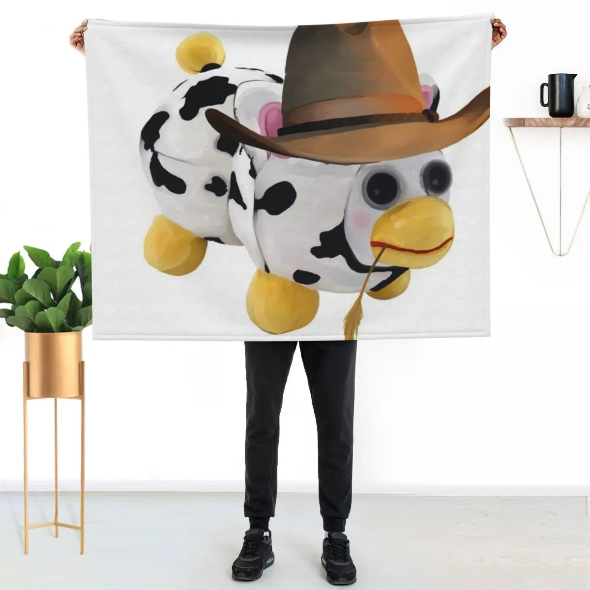 

Cowboy peepy Throw Blanket Machine Washable Soft Warm Blanket