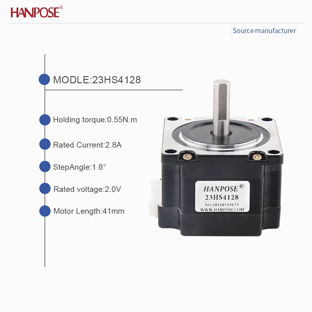 NEMA23 23HS4128 Stepper Motor 0.55N.m 2.8A Two-Phase Four Wire 3D Printing Accessories Motor Manufacturer Direct Sales NEMA17