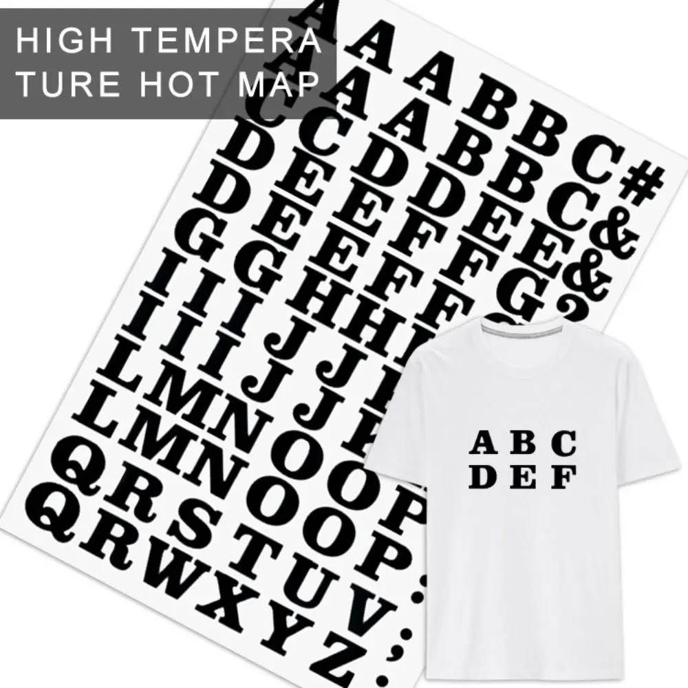 26 Letters Heat Transfers Patches for Clothing Iron on DIY Self Adhesive Appliques Clothing T-Shirt Hat Jeans Jacket Decoration