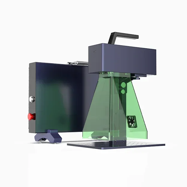 Portable  Metal La ser engraving machine Gweike G2 20W with electric lift and15000mm/s Speed