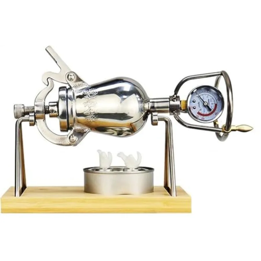 

Аппарат для приготовления попкорна под высоким давлением из нержавеющей стали 304, китайская пушка для попкорна для домашнего использования, 400 мл, маленькая ручная машина для приготовления попкорна