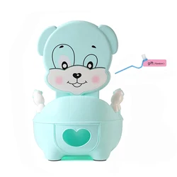 Portable Children's Pot Potty Training Seats Baby Toilet Training Seat Soft PVC Cushion Puppy Cartoon Camping Travel Toilet 1-6Y