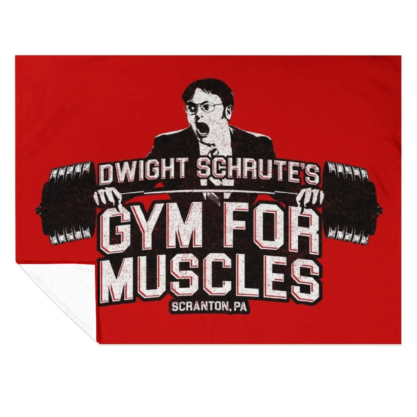 

Dwight Schrute's Gym For Muscles Throw Blanket Sofa Quilt Furrys Custom Decoratives Blankets