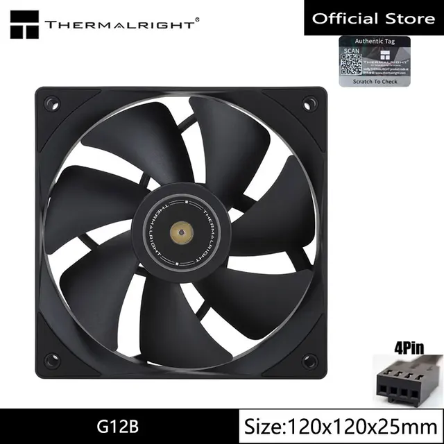 Thermalright TL-G12B Black 12CM chassis fan
