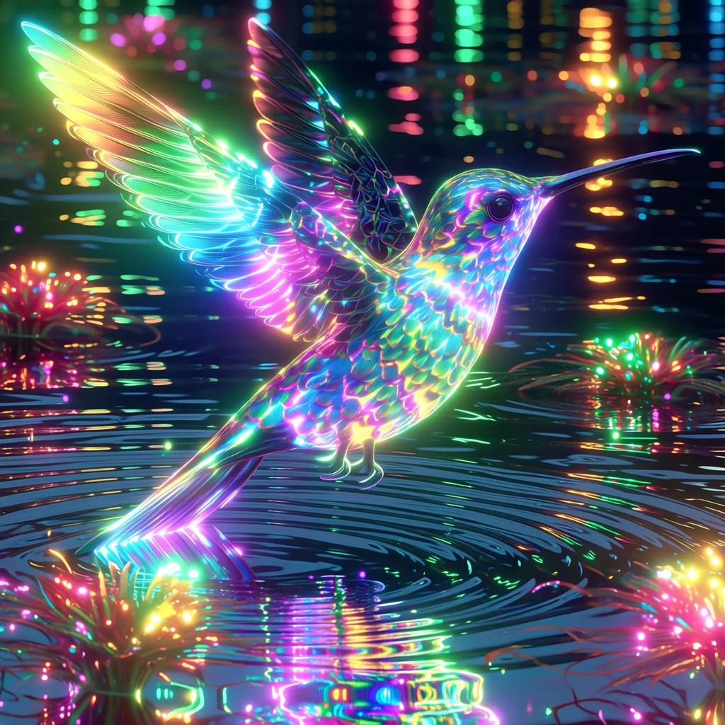 

GATYZTORY Painting By Number Kits Glow Hummingbird Decorative Oil Paintings Acrylic Paint By Numbers DIY Gift On Canvas Home Dec