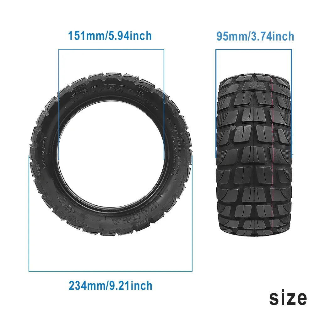 Thickened Off-road Tire 90/55-6 Tubeless Tyre for Retrofit Dualtron Thunder Electric Scooter Ultra wear resistant Widened Tires view 5
