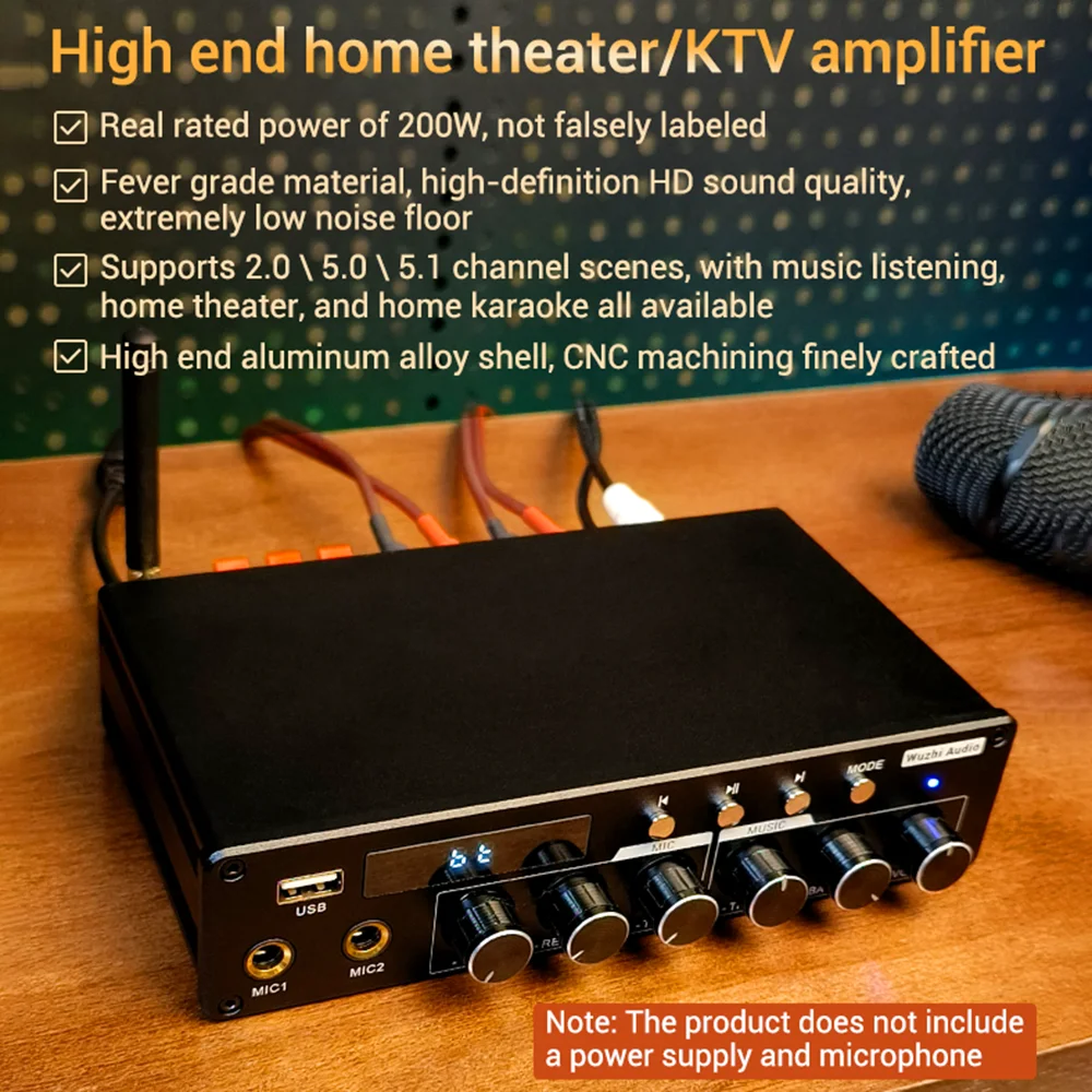 تيار مستمر 12-24 فولت 200 واط الراقية العملي المسرح المنزلي KTV بلوتوث متوافق مكبر للصوت Tpa3116D2 مكبر للصوت رقاقة تصنيف الطاقة ZK-A1200