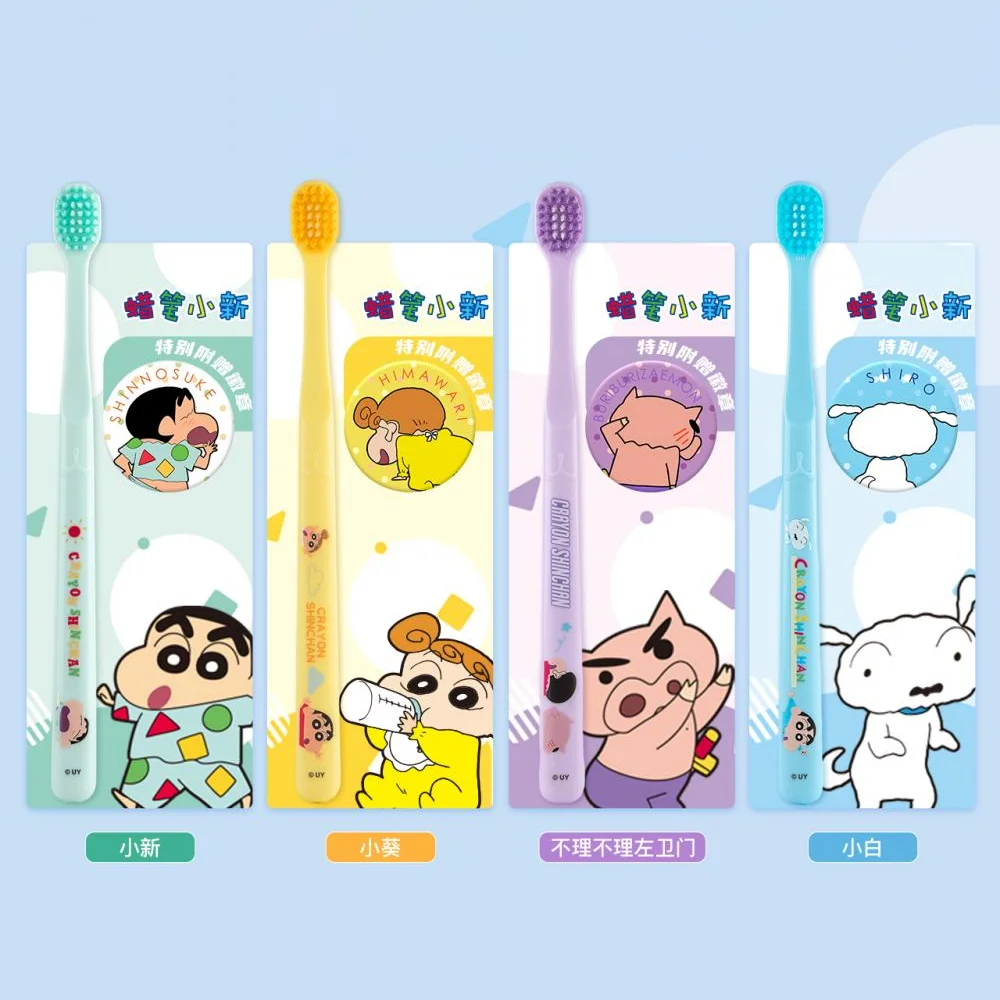 Kawaii Crayon Shinchan Fresh Life Series, периферийная ручная зубная щетка для взрослых, стильная мягкая щетка поставляется с милой фотографией