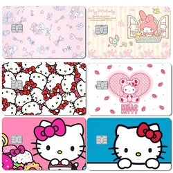 Sanrio Hello Kitty My Melody Poker Sticker Film Tape Skin for Credit Card Debit Card Kt Cat Waterproof Stickers Small Chip