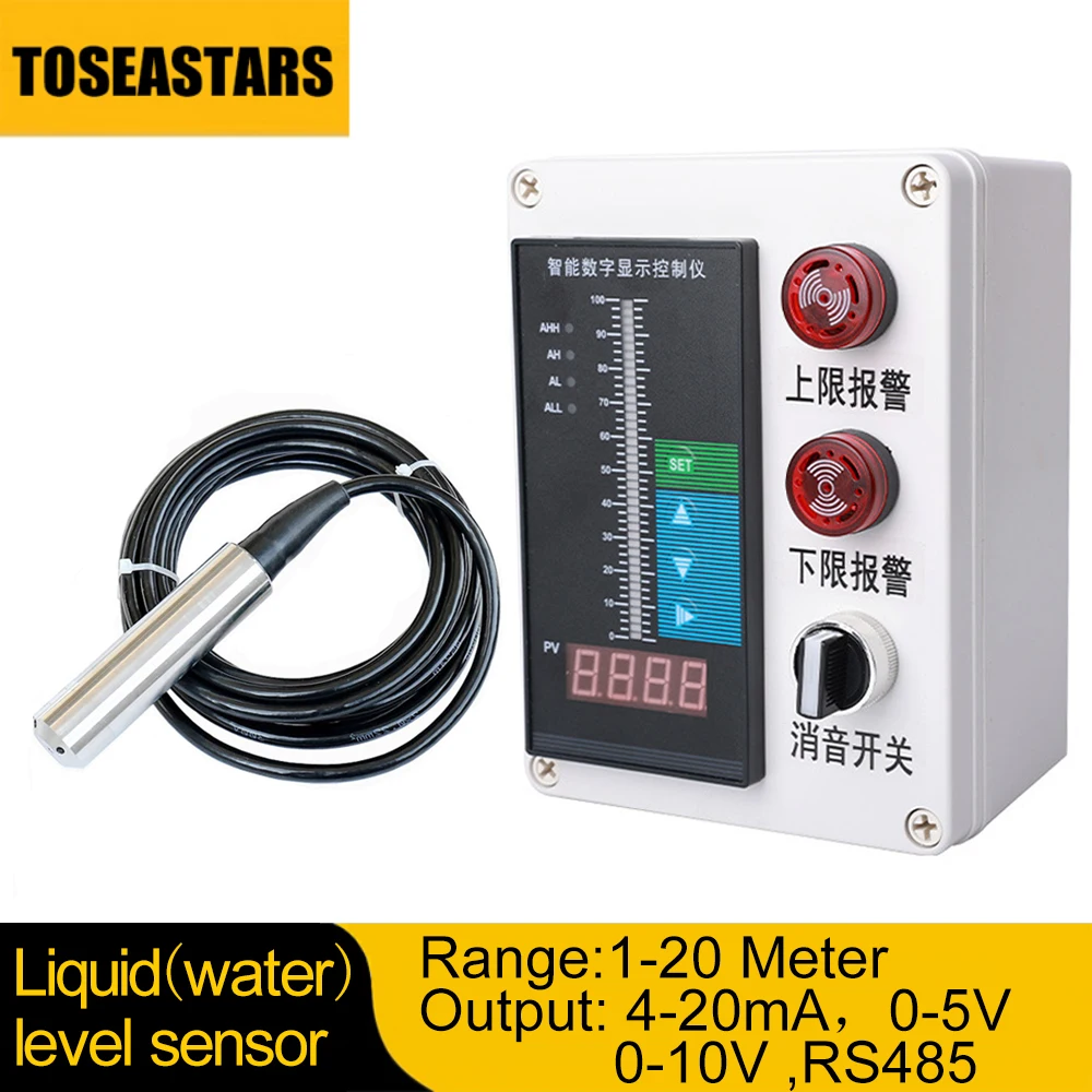 

Liquid Level Sensor Integrate Level Transmitter Input Type Water Level Sensor 4-20ma 0-5V 0-10V RS485 Output