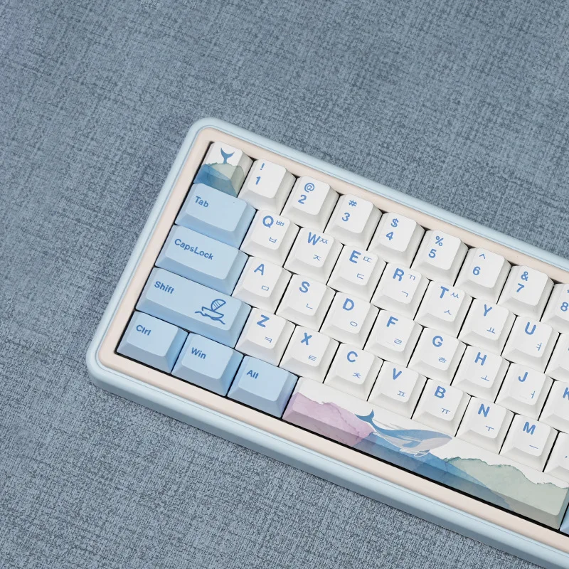 

Haiyun theme Korean original high keycap PBT hot sublimation custom mechanical keyboard cross keycap set