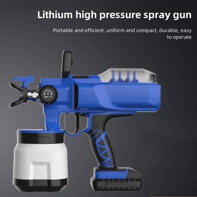 Electric high pressure airless spray machine lithium Paint coating emulsion paint spray can electric spray gun