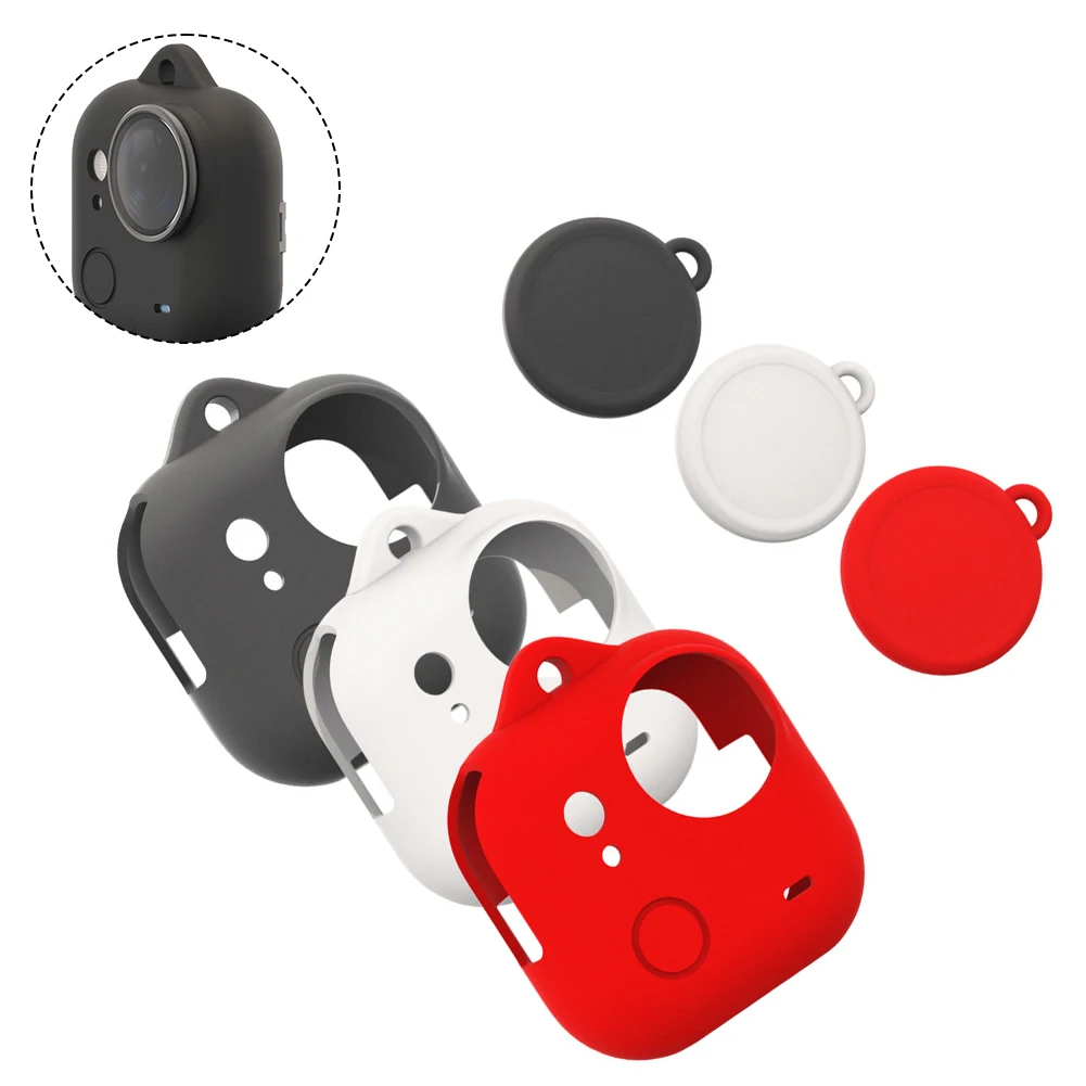 Soft Silicone Protective Case With Lens Cap For Insta360 Go Ultra Action Camera Protective Skin Cover Sports Camera Accessories