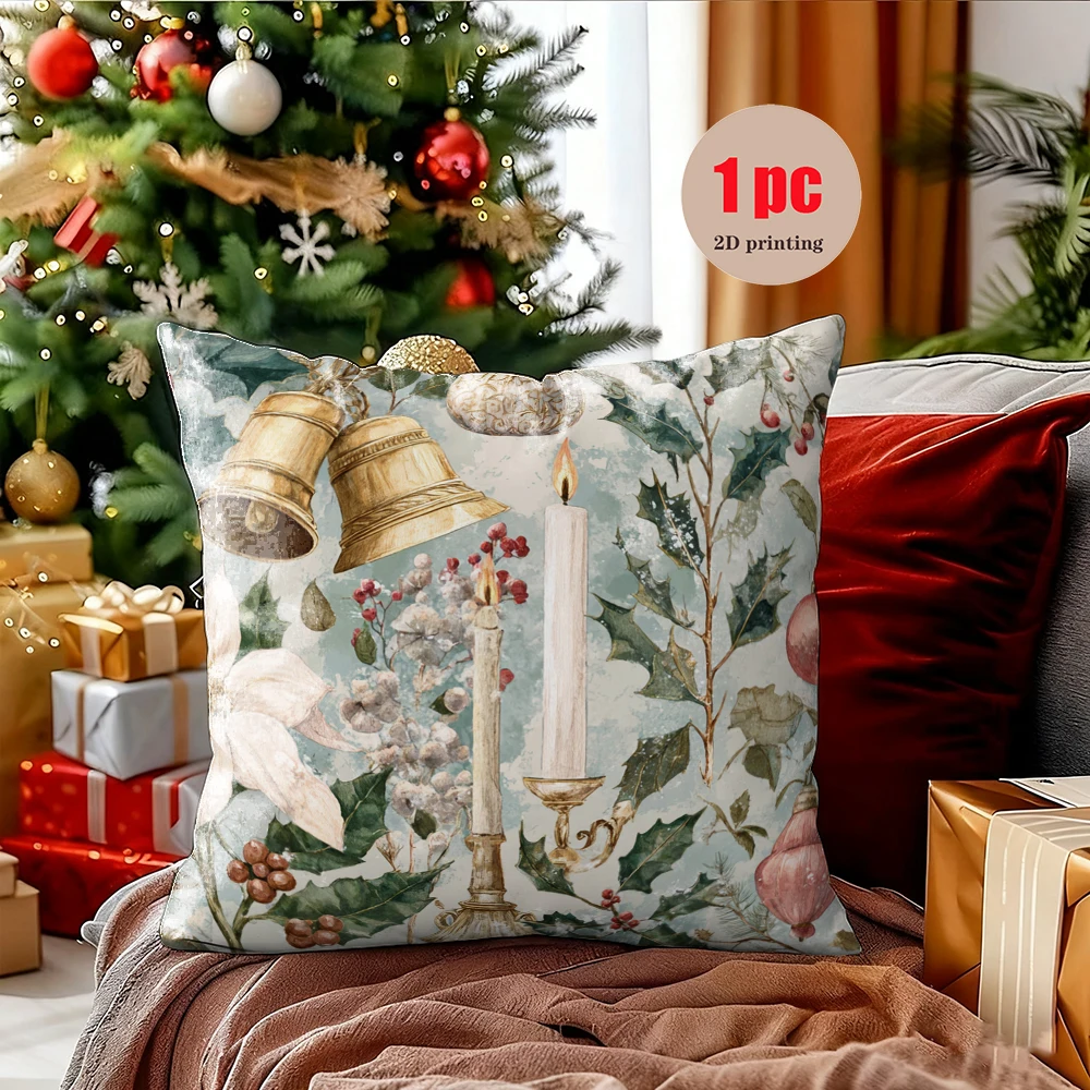 Funda de almohada con estampado floralFundas de almohada de poliéster transpirable para sala de estar, dormitorio, decoración de terraza al aire libre