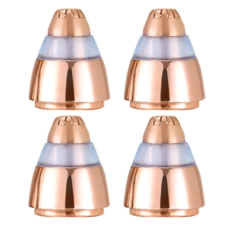 4pcs Eyebrow Hair Remover Replacement Heads for Women Painless Eyebrow Trimmer Perfect and Smooth, Rose Gold Dropship