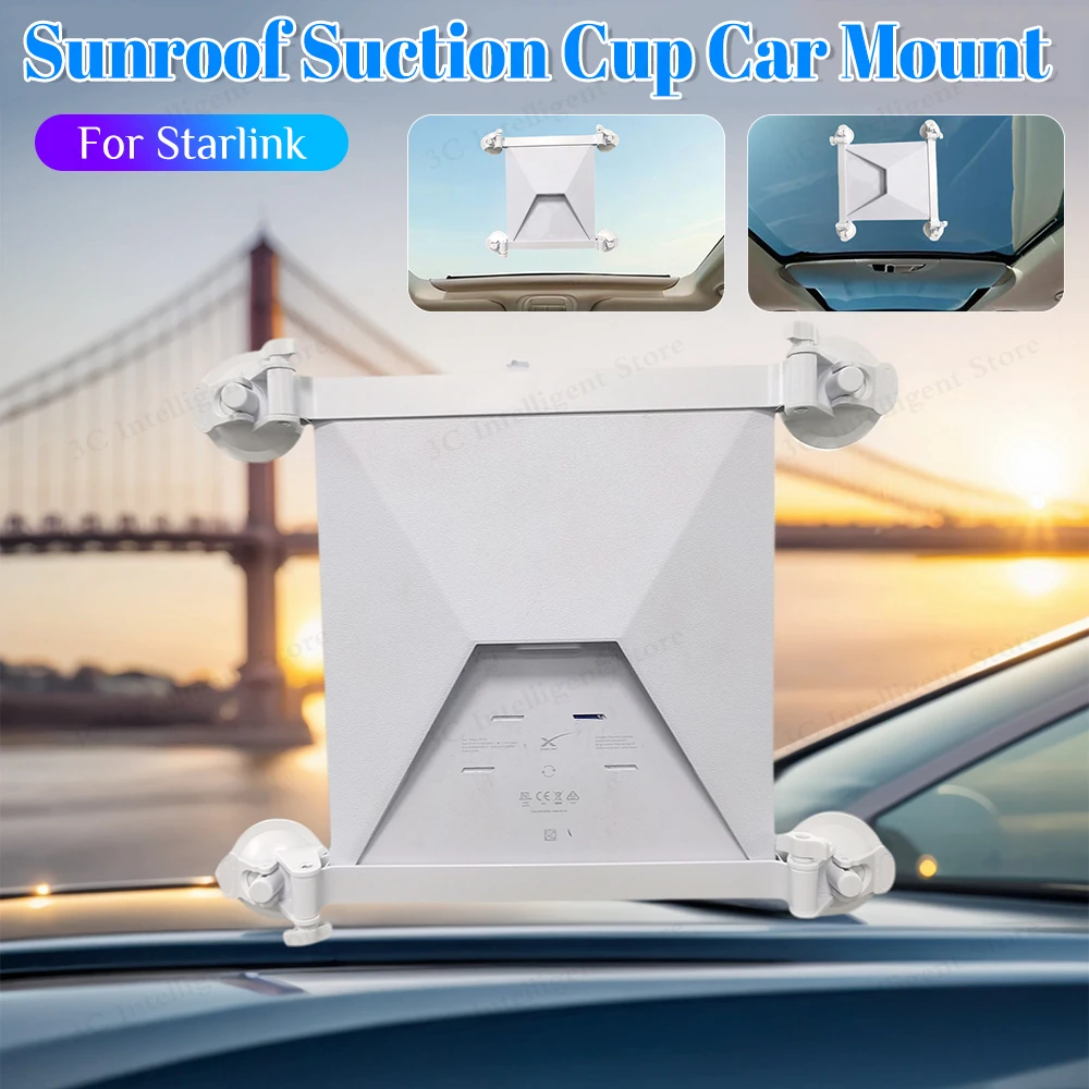 For Starlink Mini Sunroof Suction Cup Car Mount Stable Car Suction Cup Rack Flexible Adjustment Bracket and Suction Cup Base