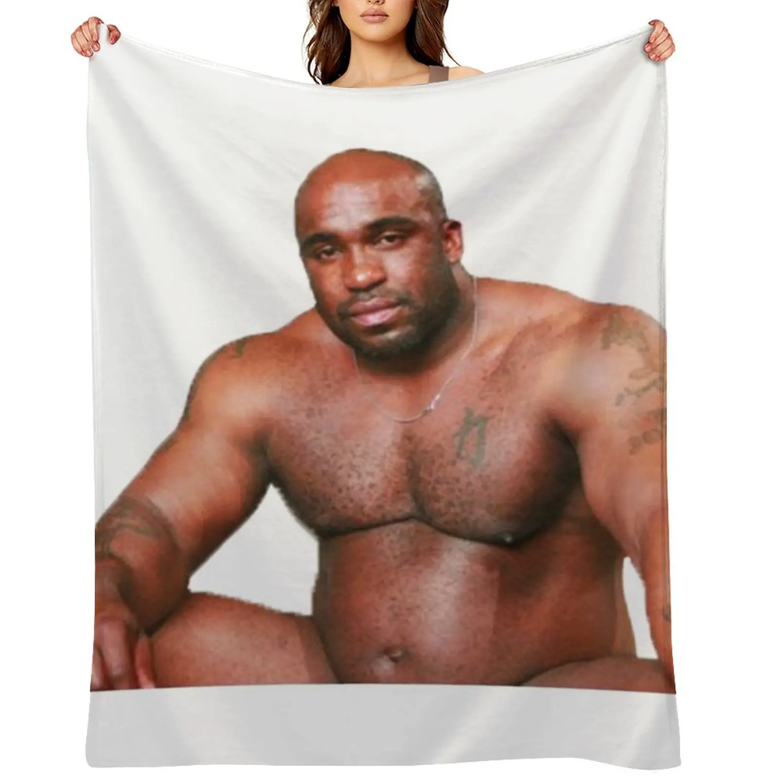 

Barry Wood Bobblehead - Black Guy PBS Meme Throw Blanket Travel Personalized Gift Furrys Luxury Brand Blankets