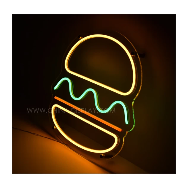 

Bakery hamburger shop neon sign Neon lighting advertising Neon light for shop decoration