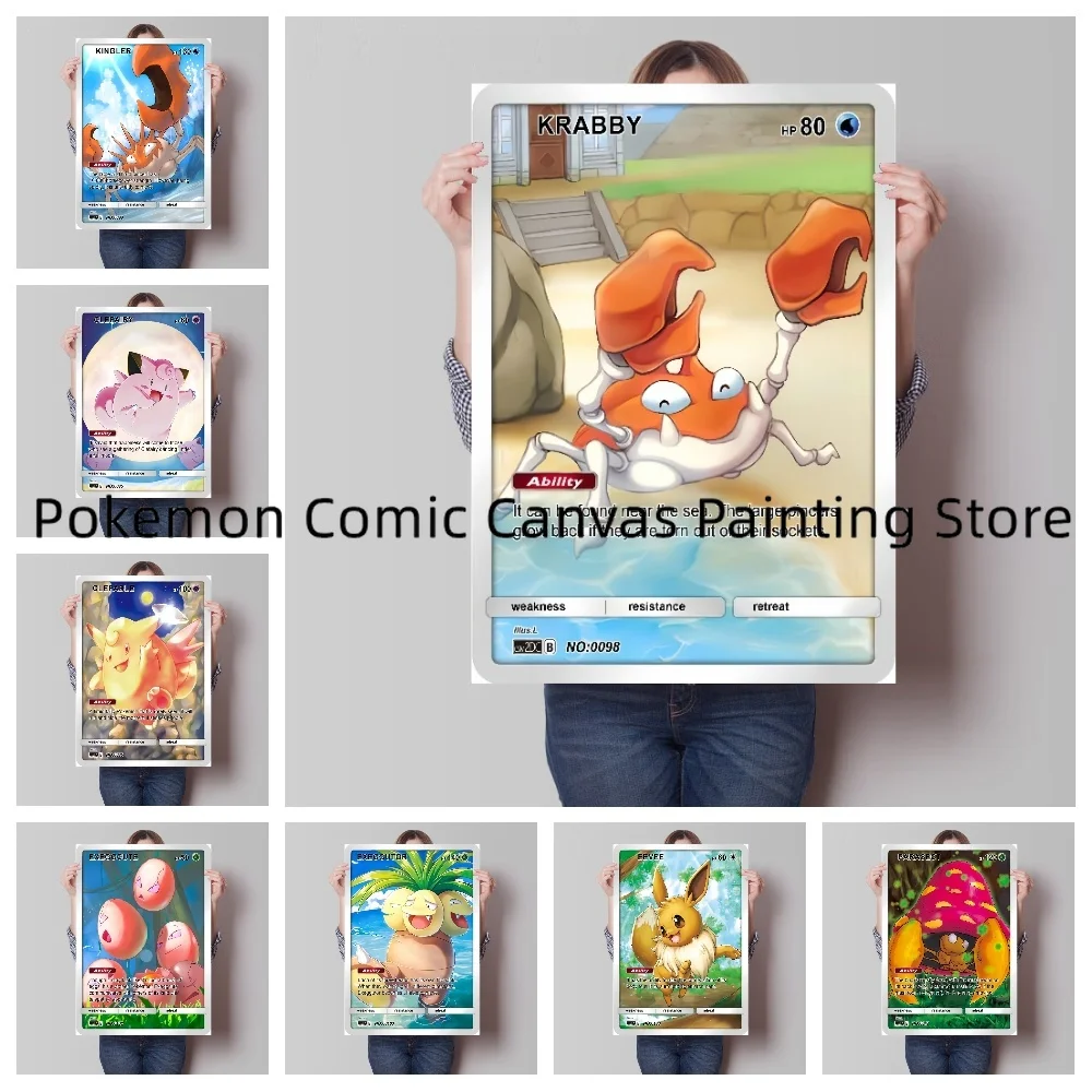 

Japan Pokemon Surrounding Anime Canvas Painting Poster and Print Watercolor Wall Art Picture Bedroom Home Decor Children's Gifts