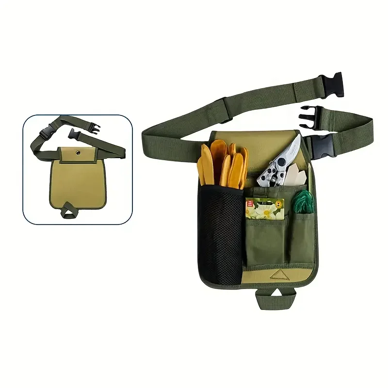 多機能ガーデニングツールバッグ、ガーデニング、配管、園芸、木工、DIY用の複数のポケット付きベルトエプロン