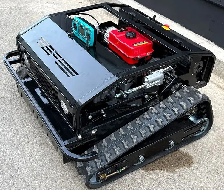 تخصيص جزازة العشب الزاحفة المطاط الزاحف روبوت ذاتية الدفع حديقة التحكم عن بعد جزازة العشب للبيع #1