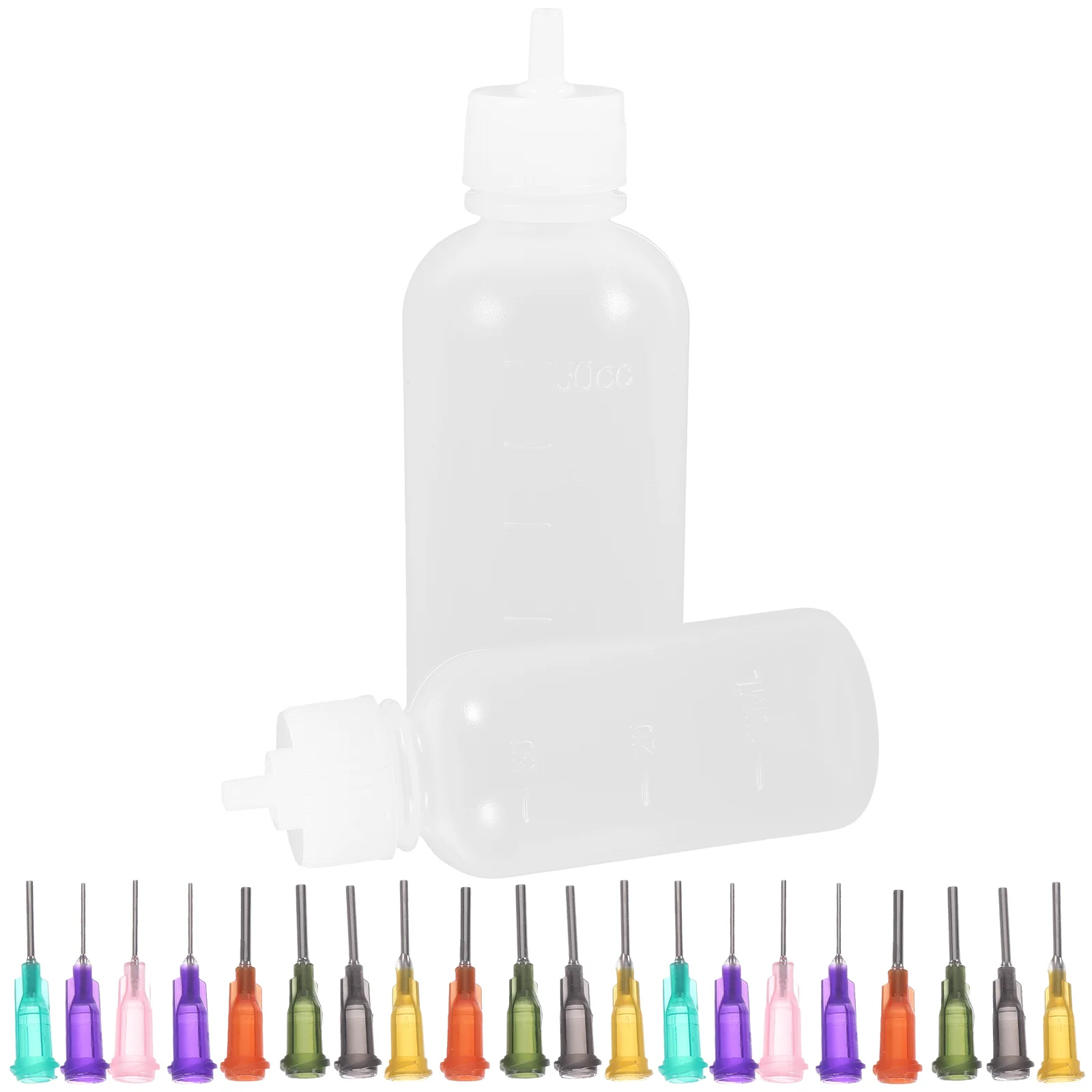 Clay Soft Pottery Making Precision Applicator Glaze Squeeze Bottle Glazing Tool (4 Bottles + 40 Needles) Tip Tips Small Plastic