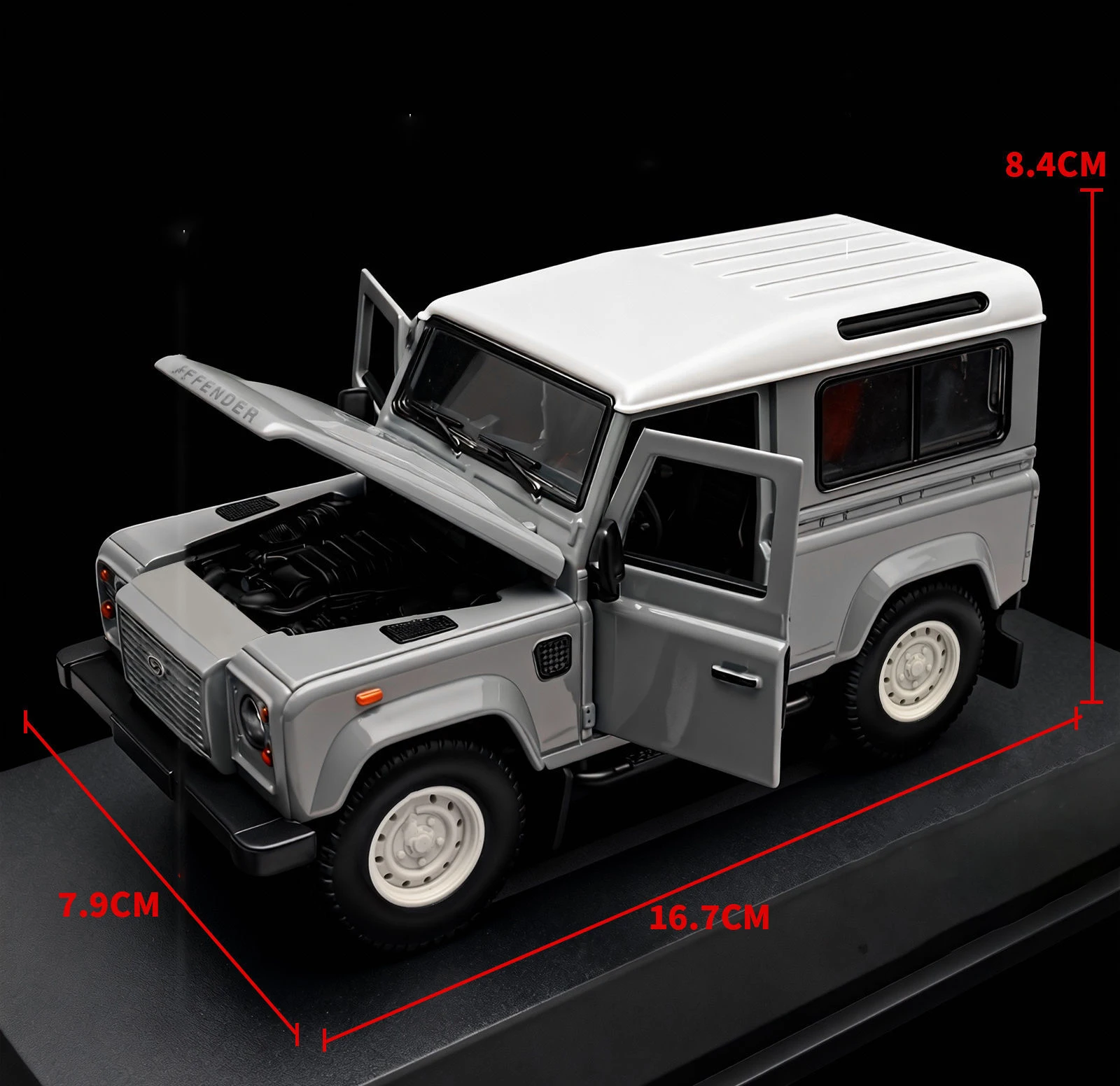 1/24 Land Range Rover Defender 90 SUV Modello di auto in lega Diecast in metallo Classico fuoristrada Modello di auto Simulazione Giocattolo per bambini Regalo