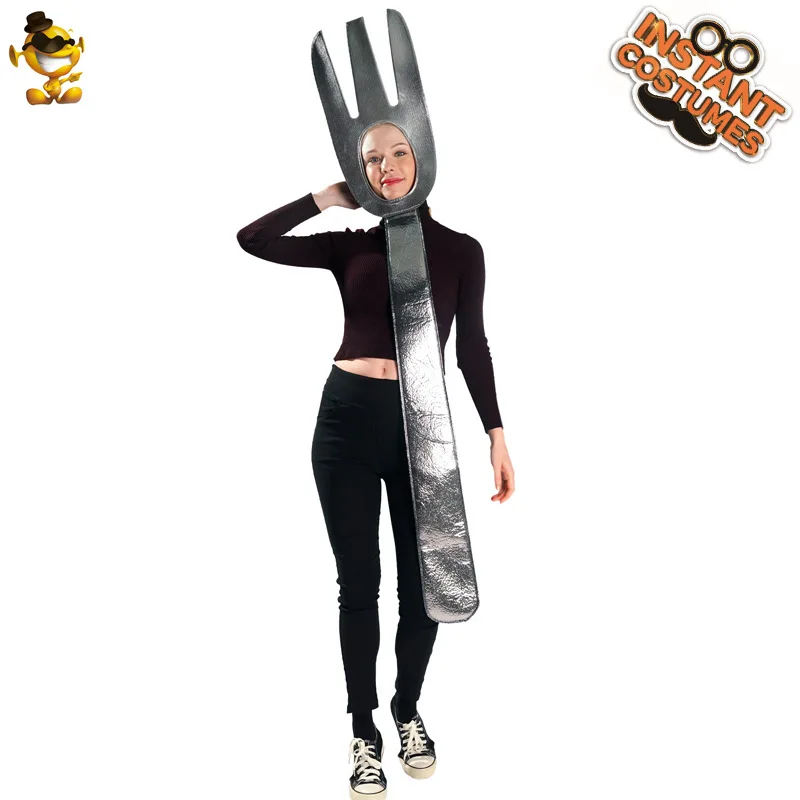 Cosplay Halloween Bühnenauftritt Outfit Lustige Requisiten Suppenlöffel Gabel Ethnisches Kostüm Damen Spezial Herbst 2025