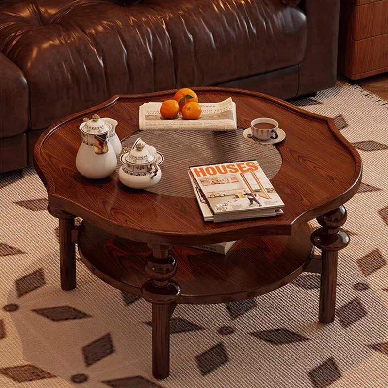 

Designer Round Coffee Table Textured Sleek Hotel Storage Coffee Table Modern Sleek Stolik Kawowy Living Room Furniture