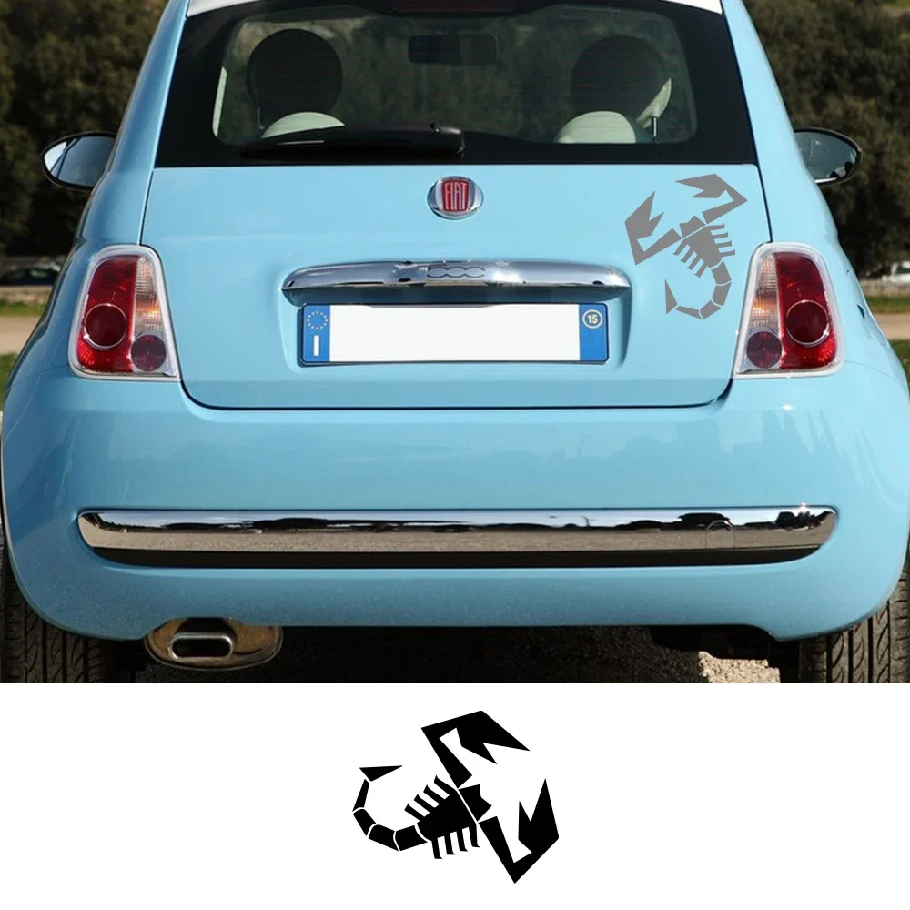 For Fiat 500 Abarth Car Hood PVC Stickers DIY Auto Vinyl Film Door Side Decals Scorpion Graphics Styling Tuning Accessories