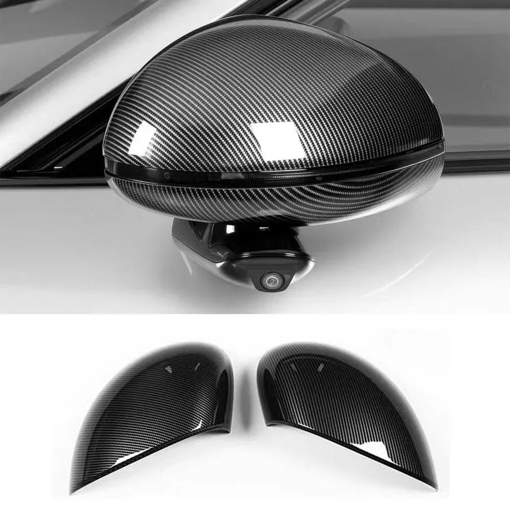 

For Xiaomi YU7 2025 Rearview Mirror Cover Carbon Fiber Pattern Reverse Mirror Shell Protective Cover Phantom Night Blackening