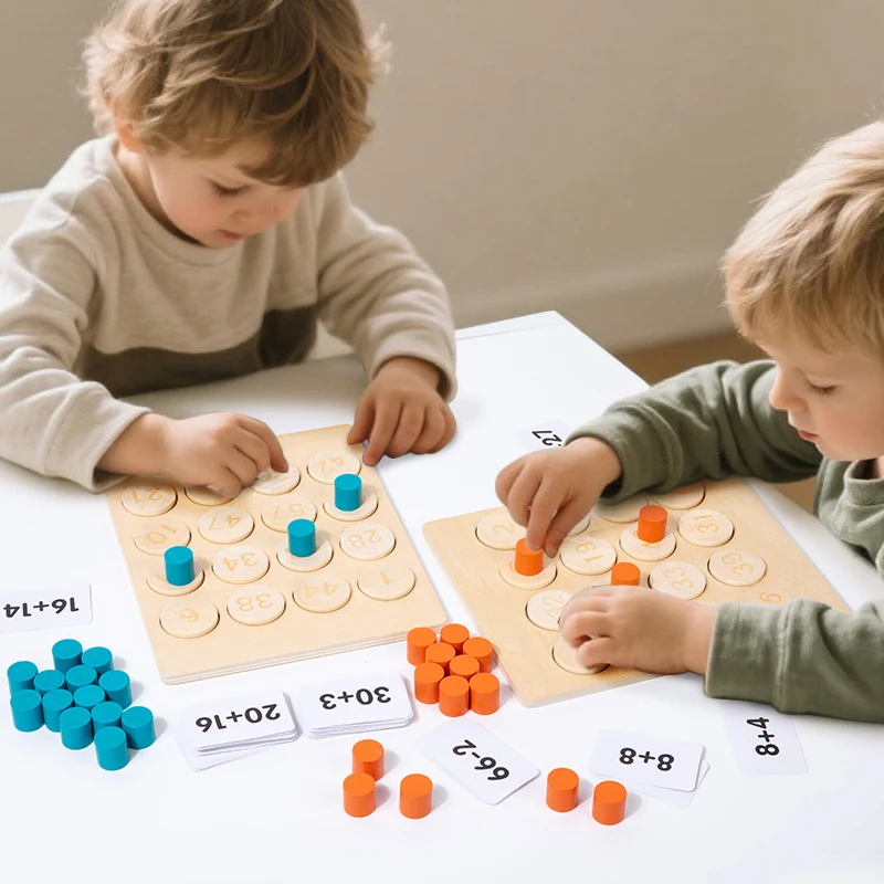 Juego de cálculo de números divertido, entrenamiento de pensamiento lógico, juguete educativo de matemáticas, material didáctico con sentido de números para suma y resta