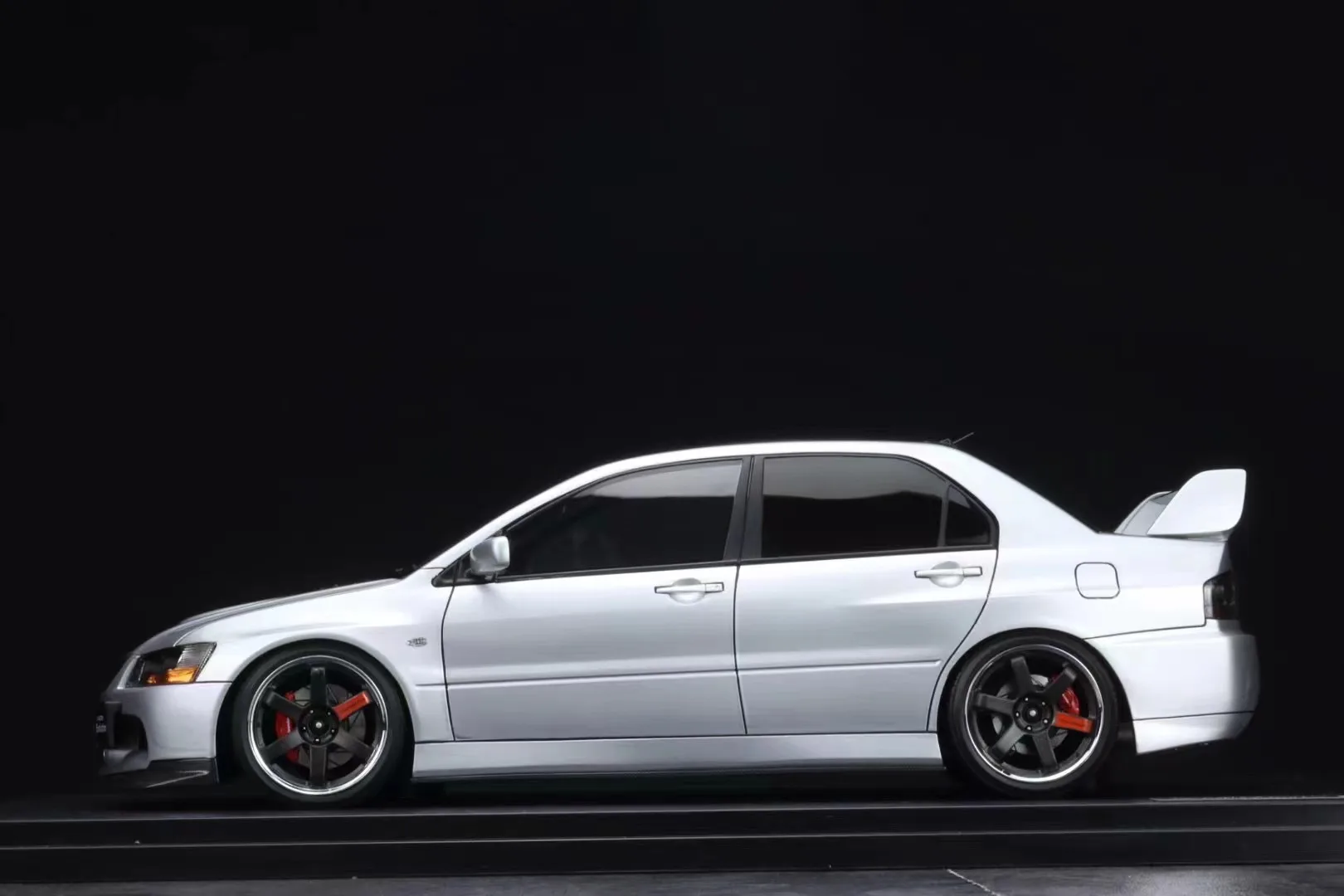 IG 1:18 Lancer Evolution IX CT9A TE37 Silver JDM Simulation Limited Edition Resin Metal Static Car Model Toy Gift