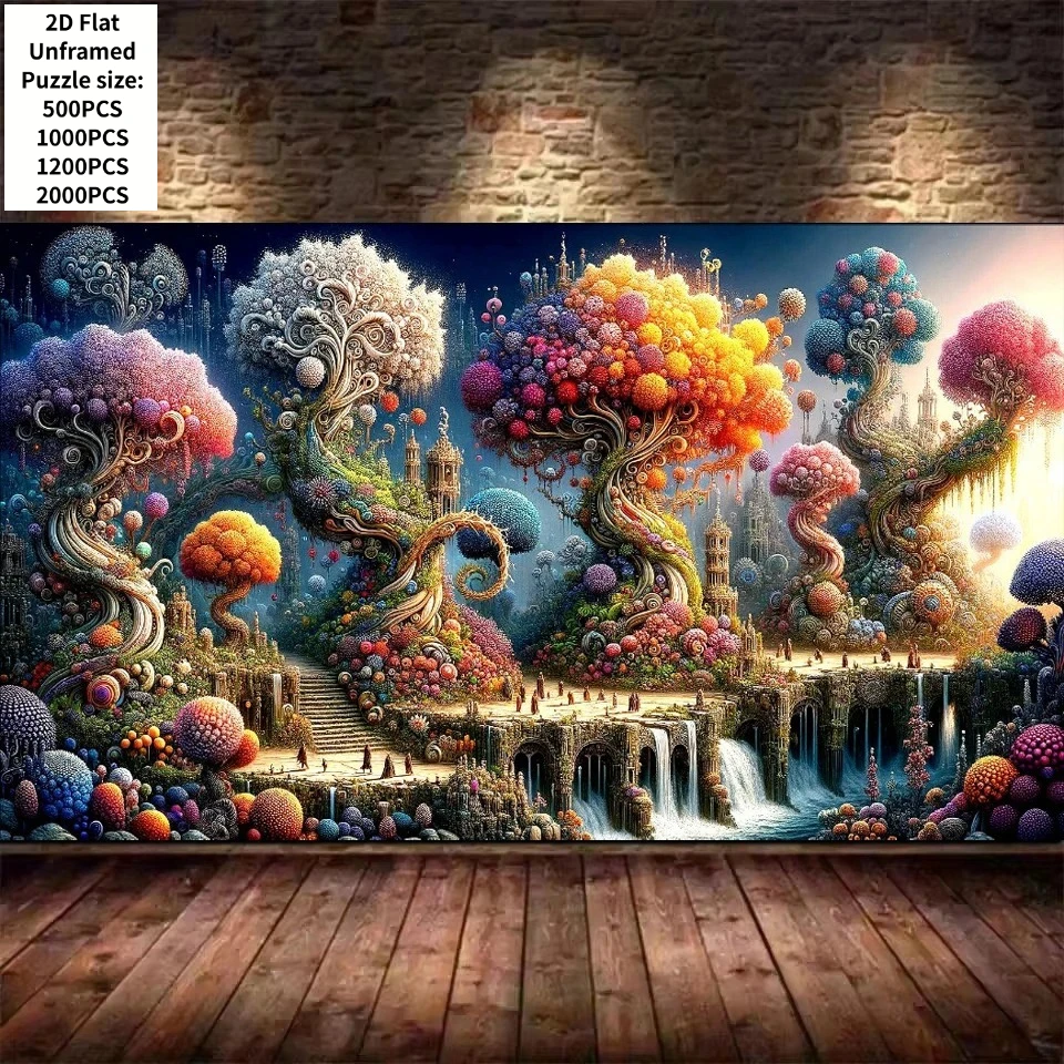 

Пазл из 500/1000 деталей, фантастический сад, абстрактные деревья, развивающая игрушка для детей, детские игры, подарок