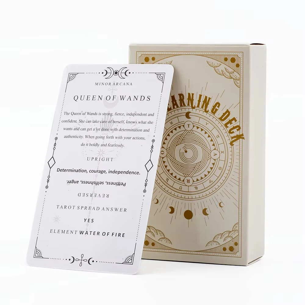 Tarot-Lerndeck, A 81-Karte, englische Version, 10,4 x 6 cm, mystisches Wahrsagerei, Wahrsagerei, Brettspiele für Anfänger