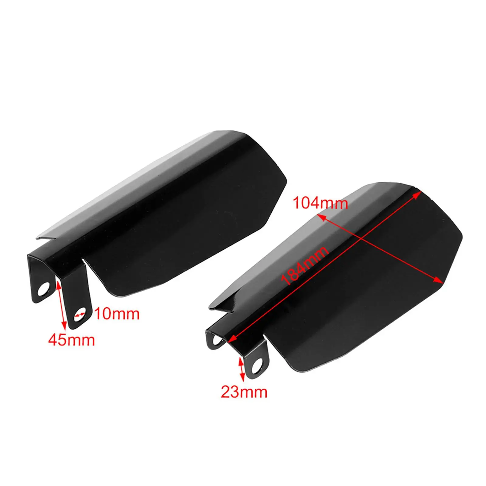 2x accesorios para guardamanos de motocicleta, fácil instalación, accesorios resistentes negros